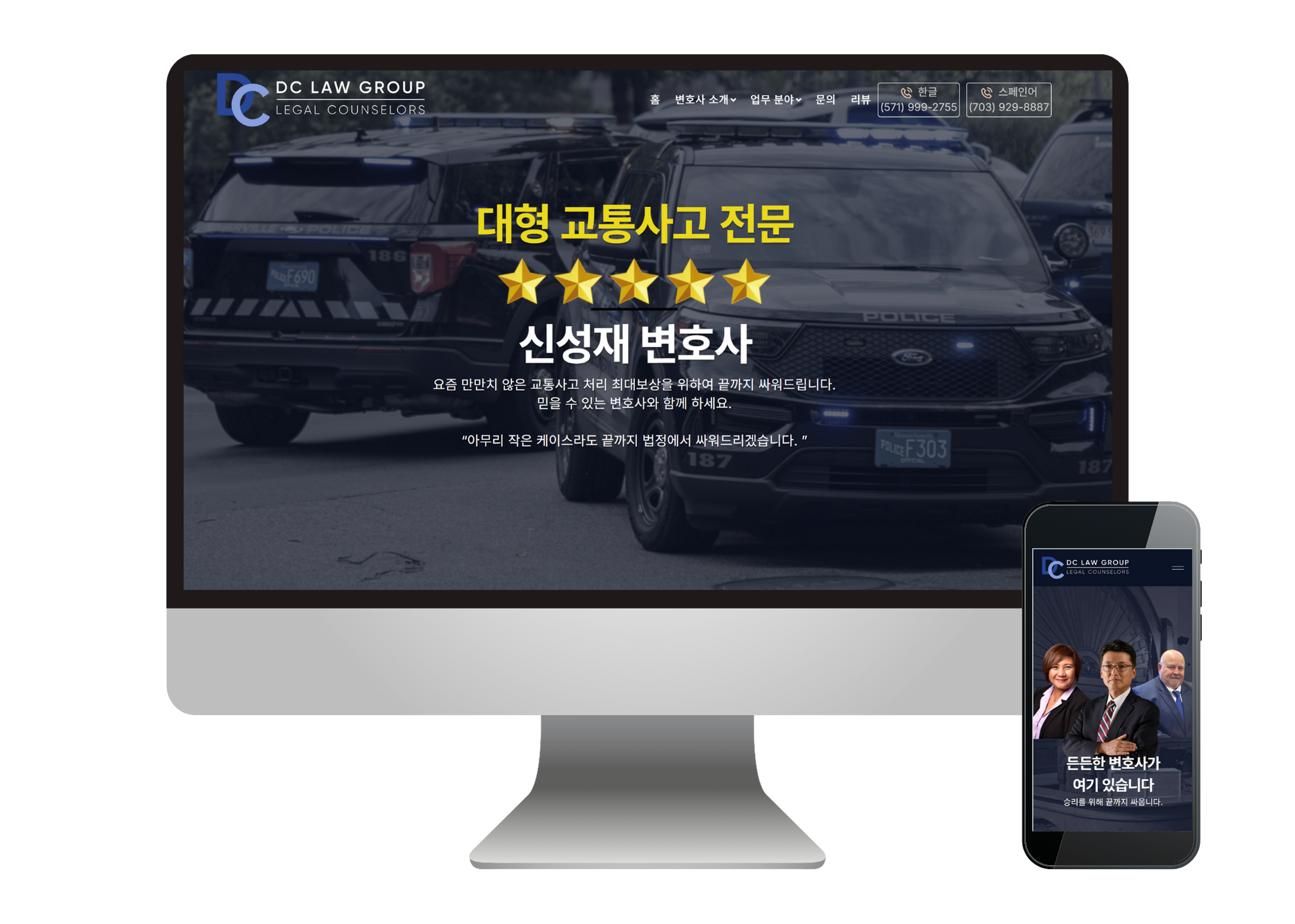 DC Law Group Website Screenshot