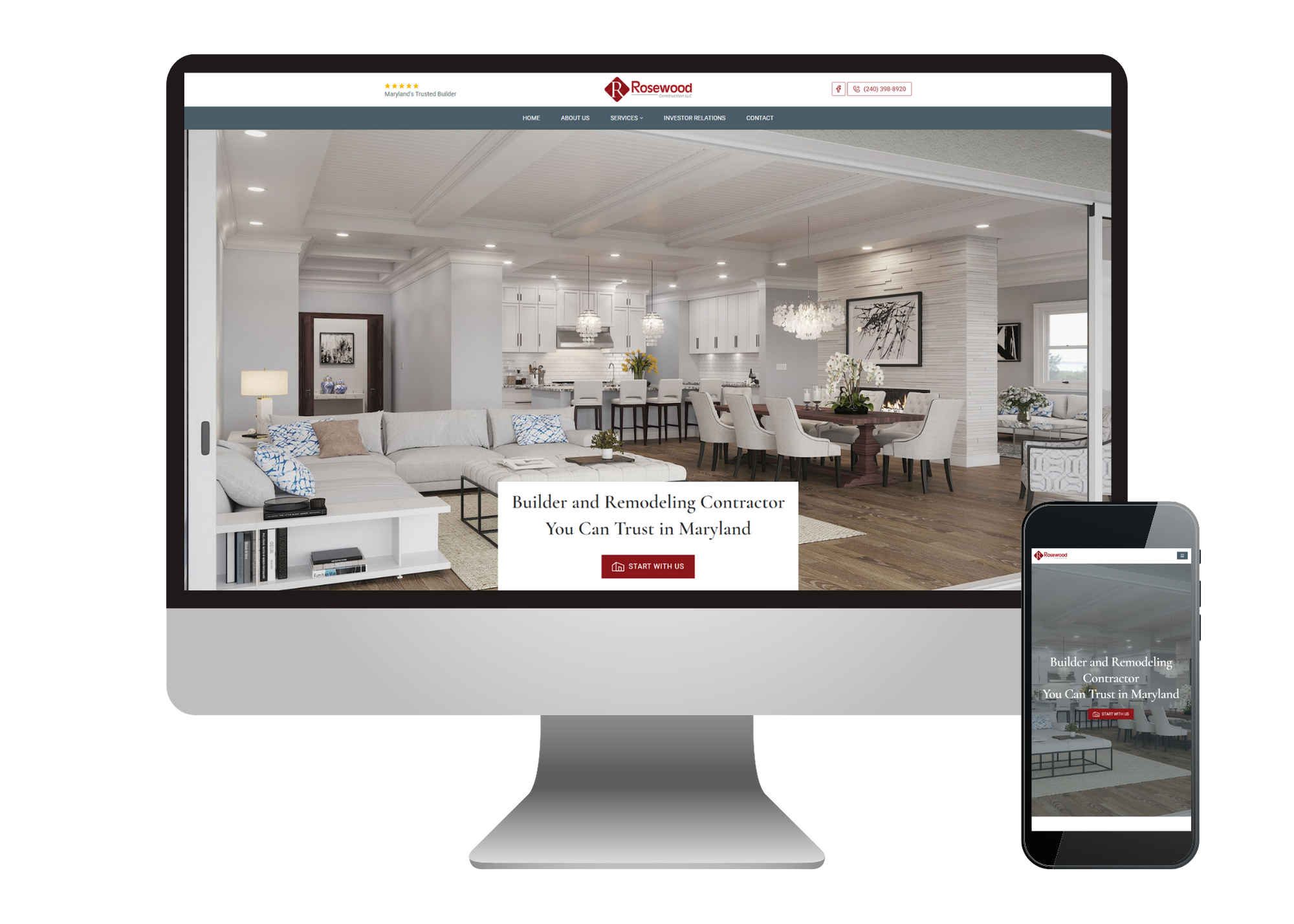 Rosewood Construction Website Screenshot