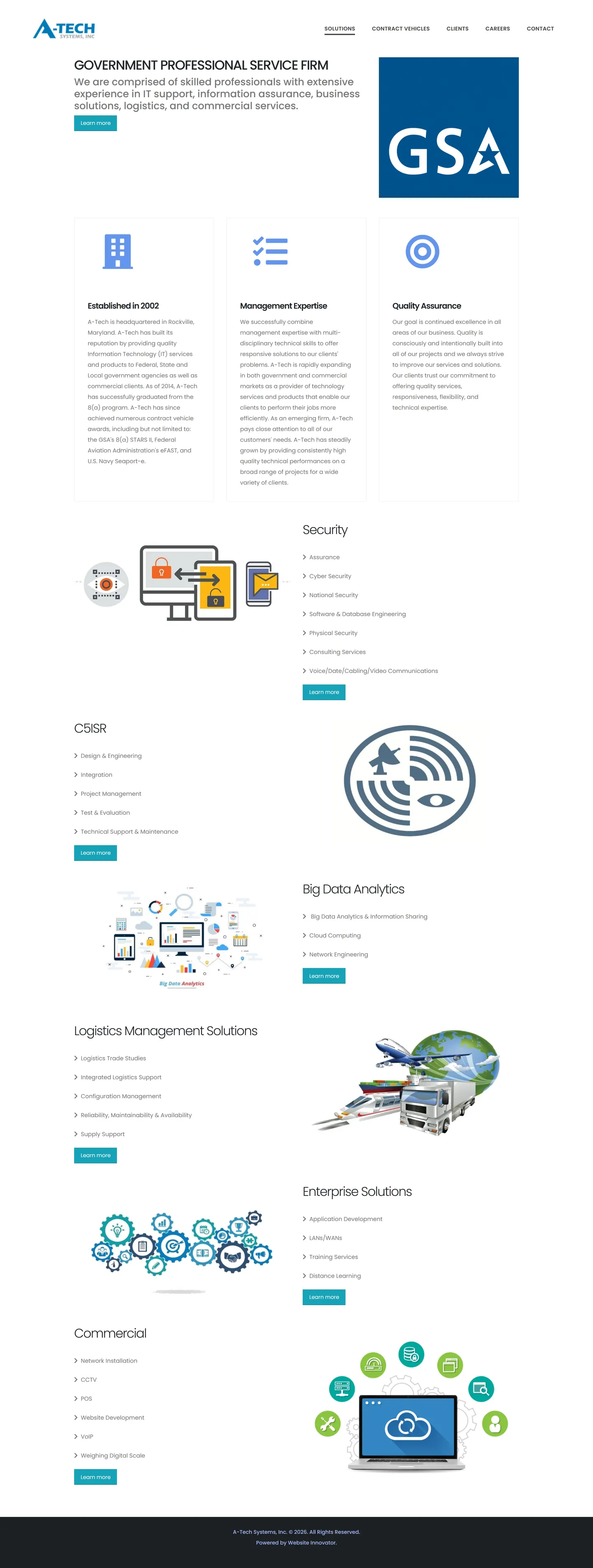 A-Tech Systems website