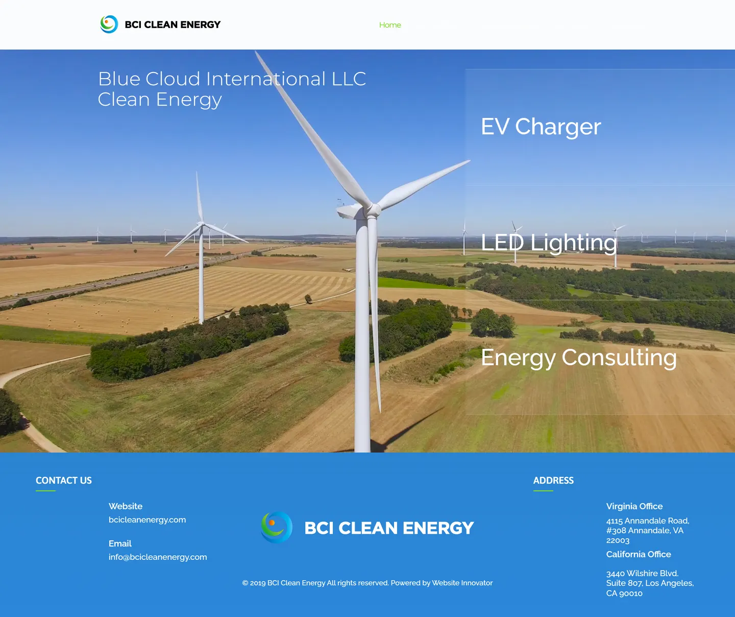 BCI Clean Energy website