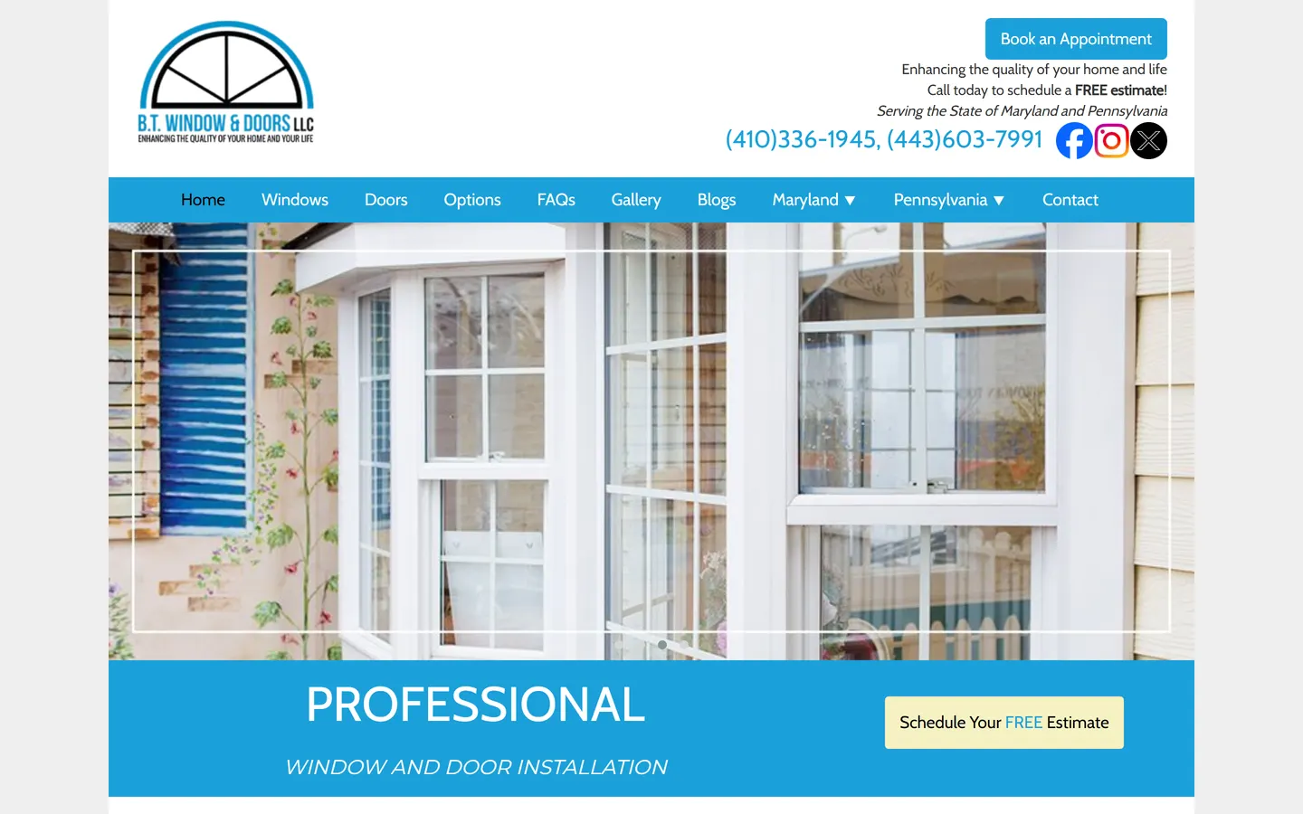 B.T. Window & Doors website