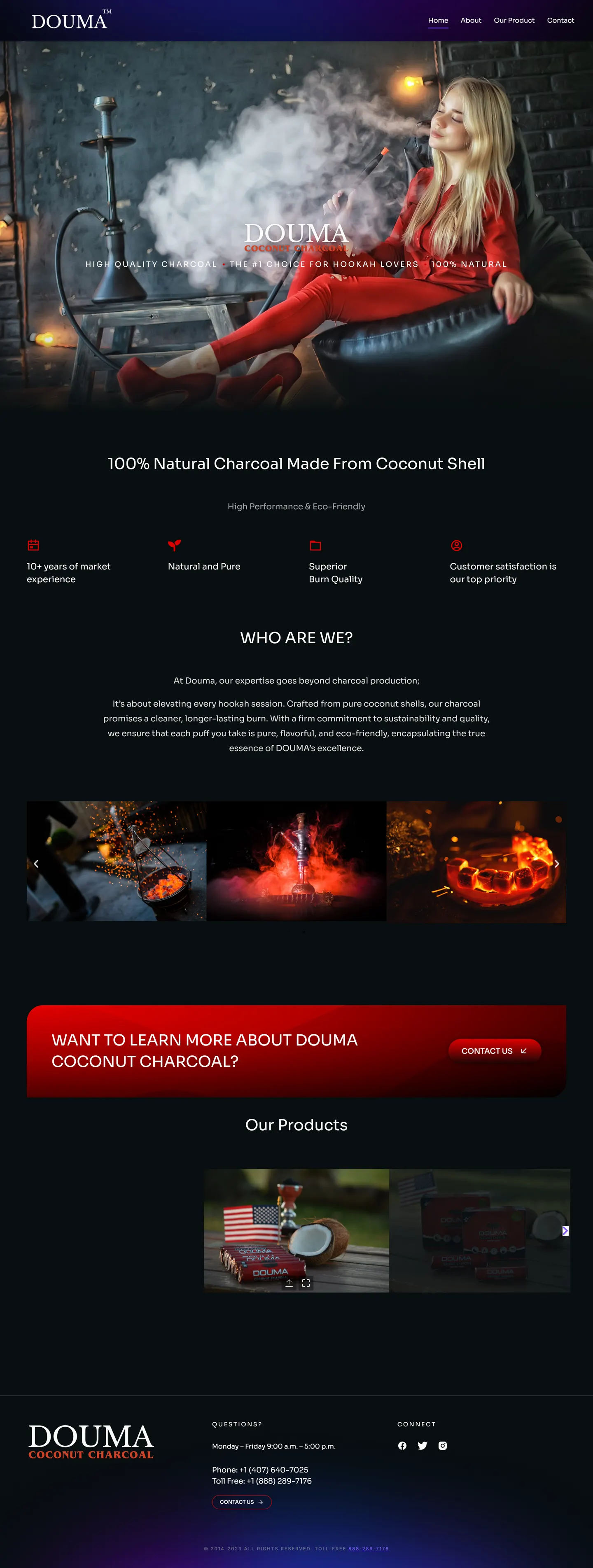 Douma Charcoal website