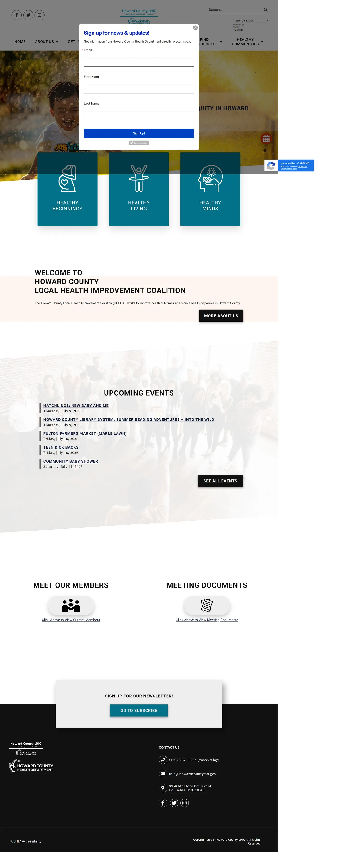 Howard County LHIC website
