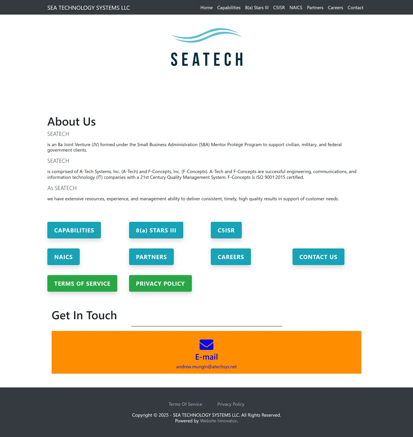 SeaTech Systems website
